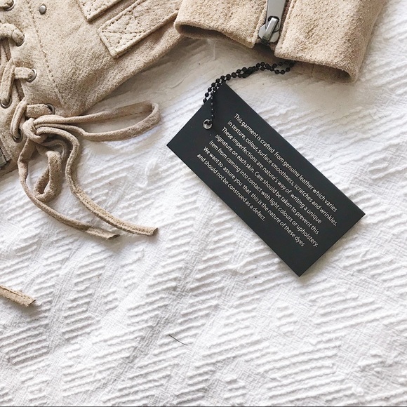 Bagatelle • Latte Tan Suede Western Biker Jacket - Picture 4 of 8